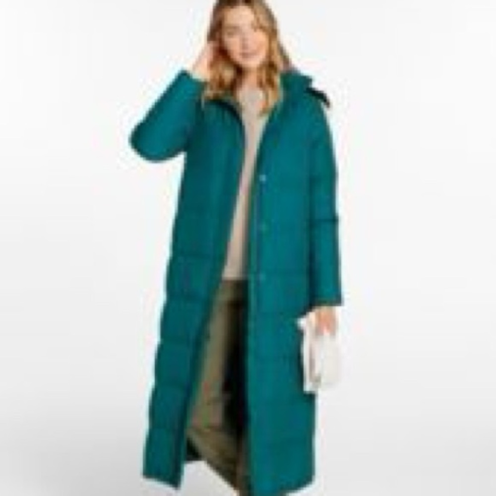 NWT Women’s L.L. Bean Ultrawarm Long Down Coat in Spruce Green Size Medium
